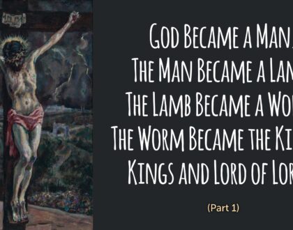 God Became a Man. The Man Became a Lamb. The Lamb Became a Worm.  The Worm Became the King of Kings and Lord of Lords (Anticipating John 11, Part 1)