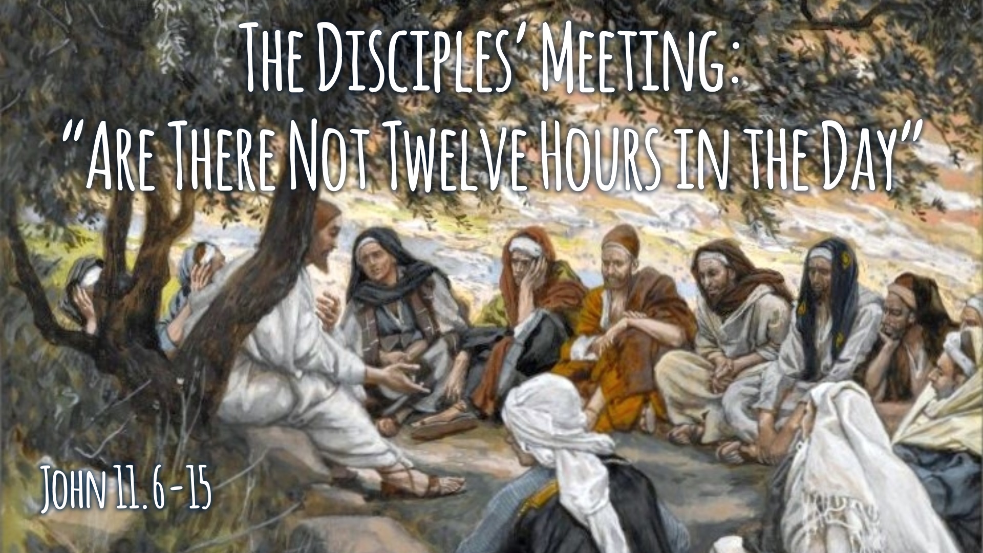 The Disciples’ Meeting: ”Are There Not Twelve Hours in the Day?” (John 11.7-14, 15b)